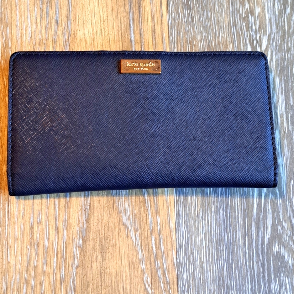 Kate Spade Stacey Laurel Navy Blue Wallet